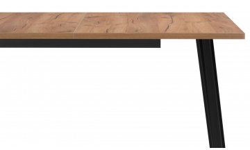 Деревянный стол Кортни 117 (157) x 77 дуб крафт золотой / черный матовый