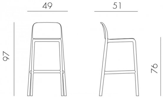 Барный стул 003/4034607000 красный