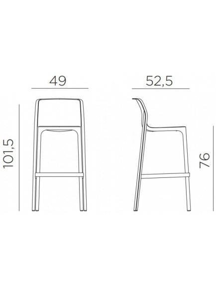 Барный стул 003/4035502000 антрацит