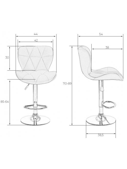 Барный стул Barny серый MJ9-75 / хромированная сталь