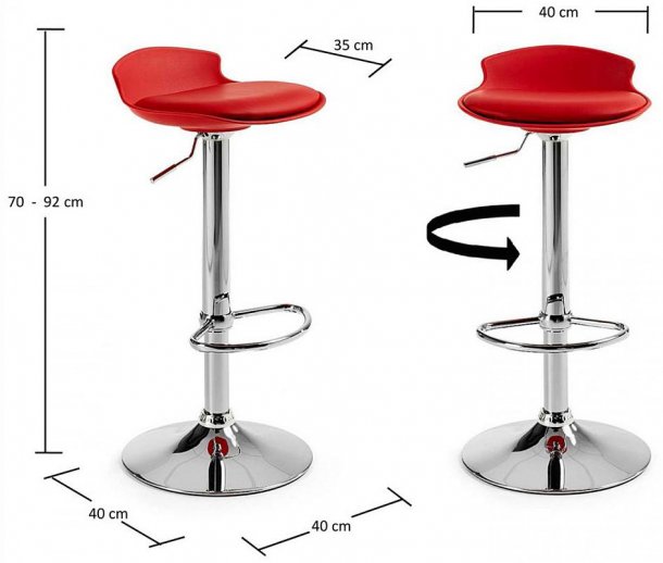 Барный стул Amari красный