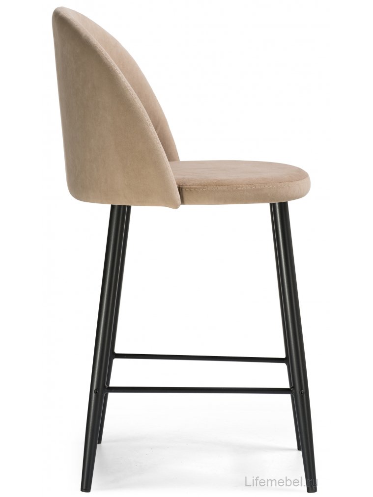 Барный стул Амизуре бежевый / черный матовый