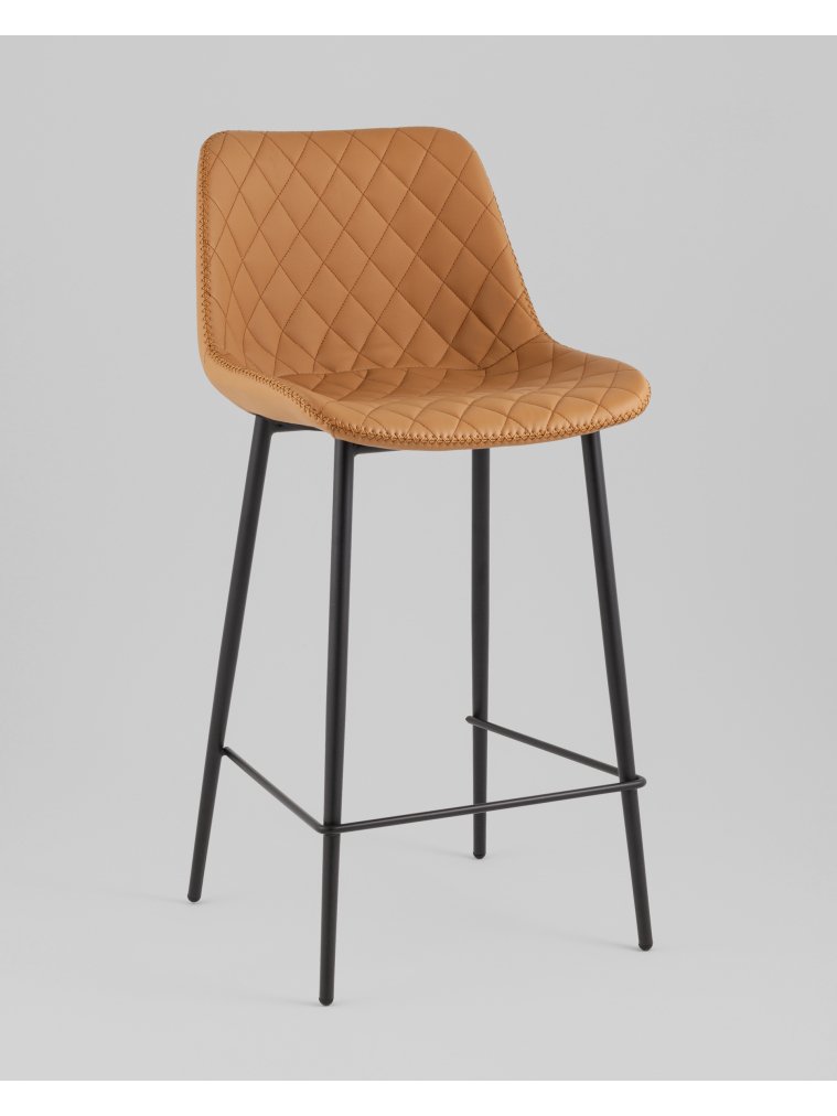 Барный стул Аркен, экокожа, коричневый