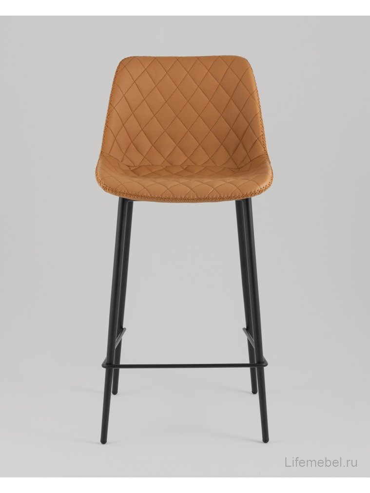 Барный стул Аркен, экокожа, коричневый