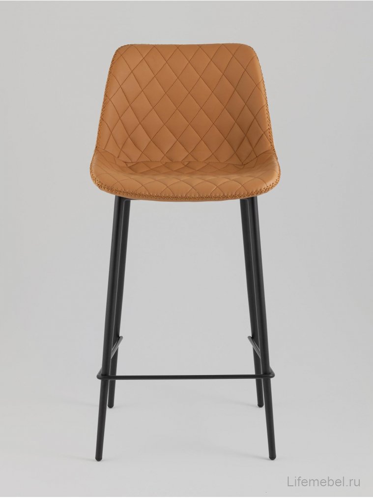 Барный стул Аркен, экокожа, коричневый