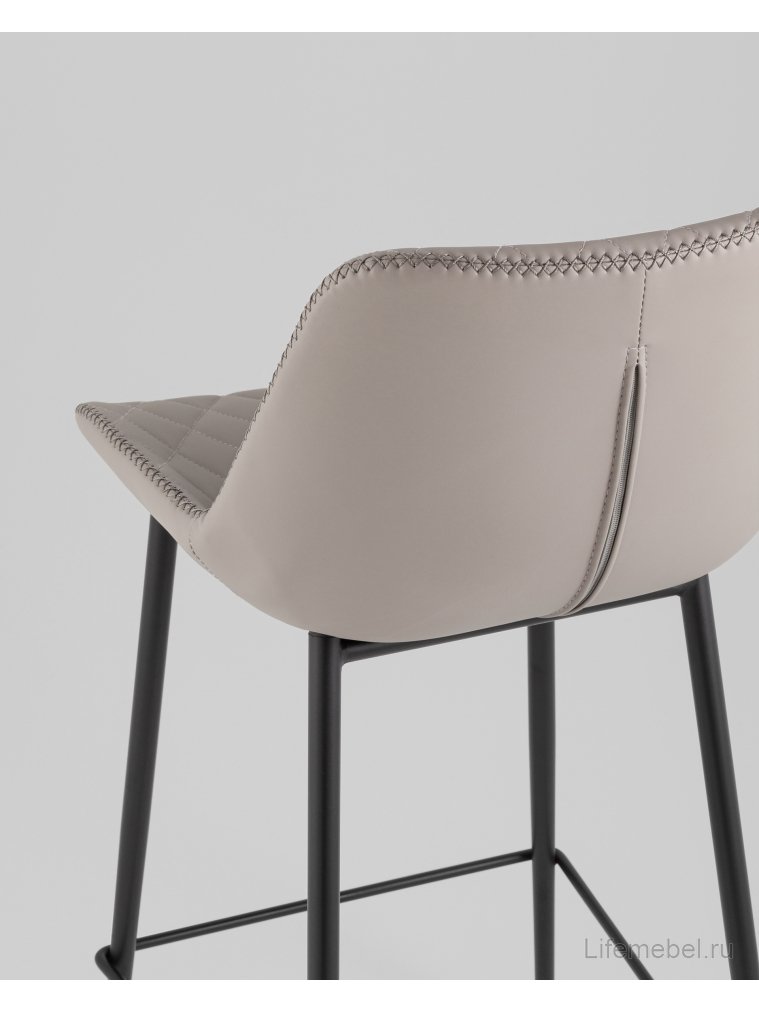 Барный стул Аркен, экокожа, серый
