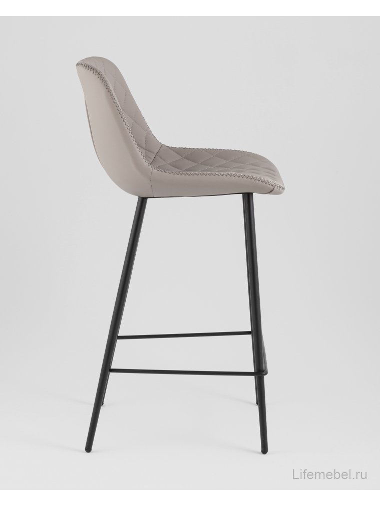 Барный стул Аркен, экокожа, серый