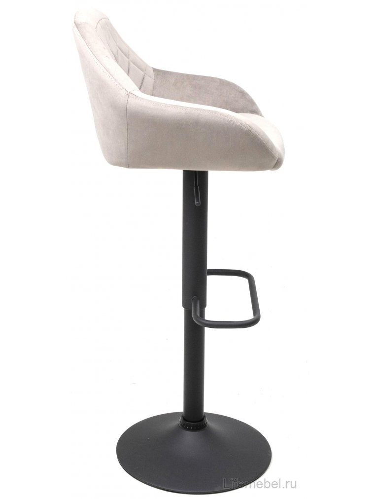 Барный стул Lisbon велюр серо-бежевый