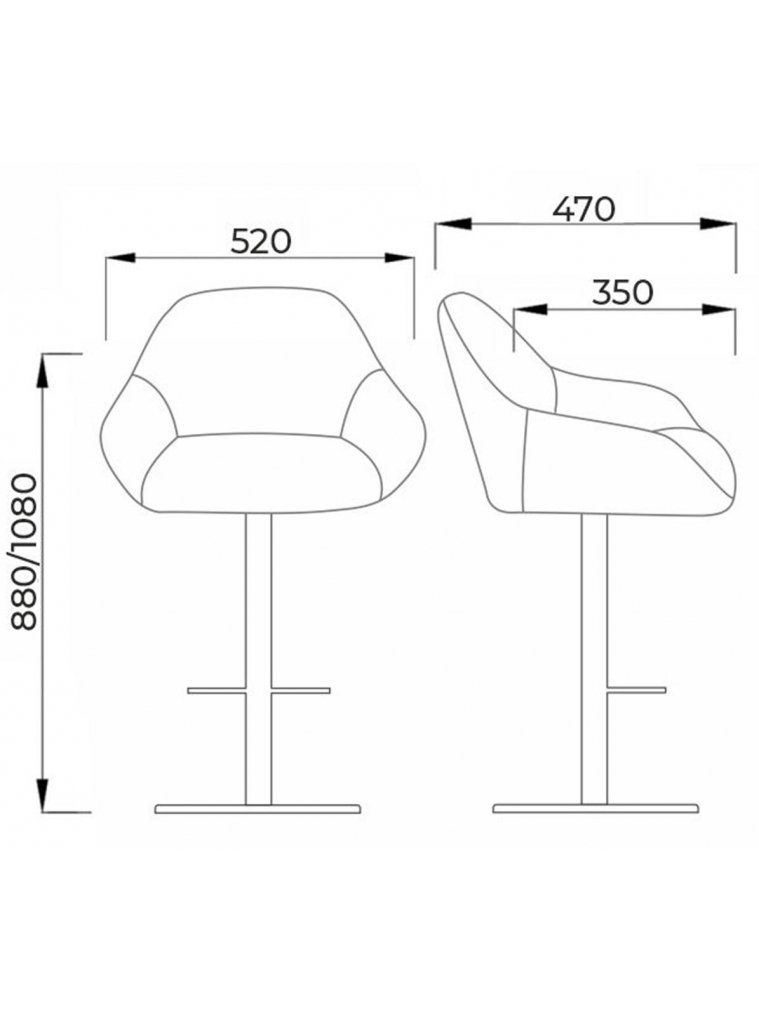 Барный стул Lisbon велюр темно-серый