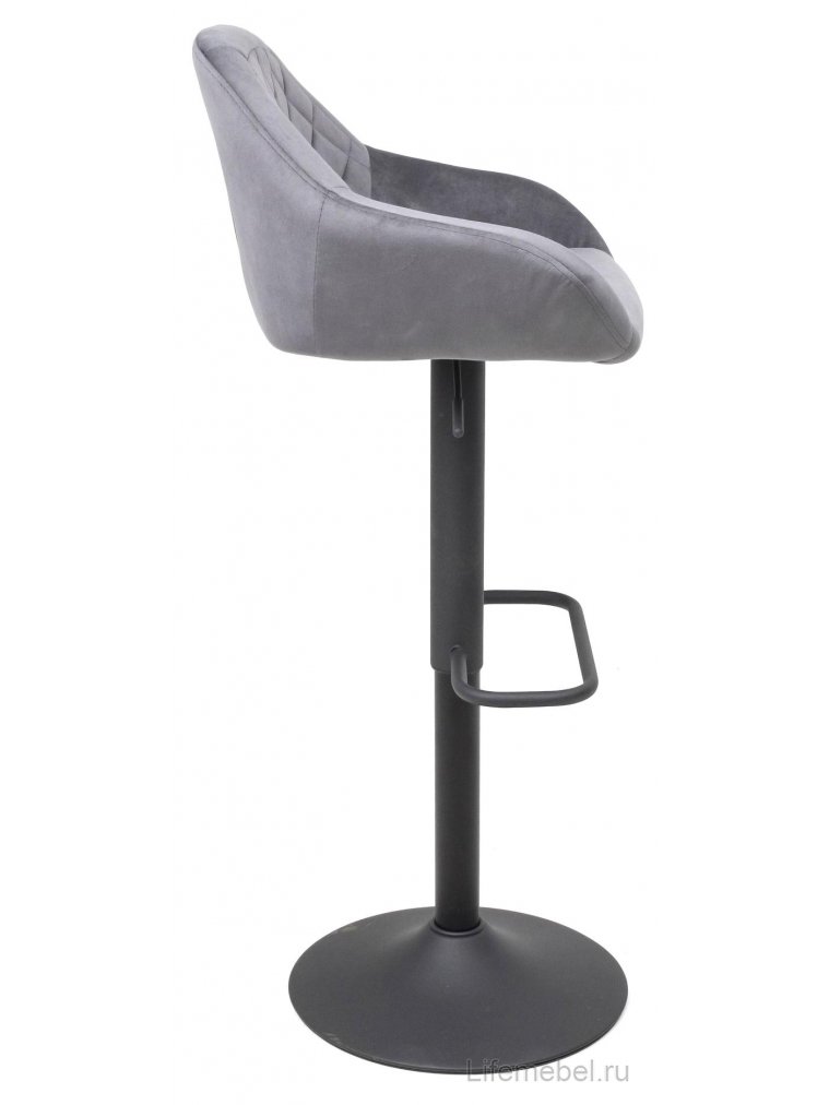 Барный стул Lisbon велюр темно-серый