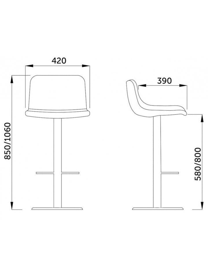Барный стул Madrid ткань черный