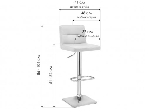 Барный стул Riga экокожа черный
