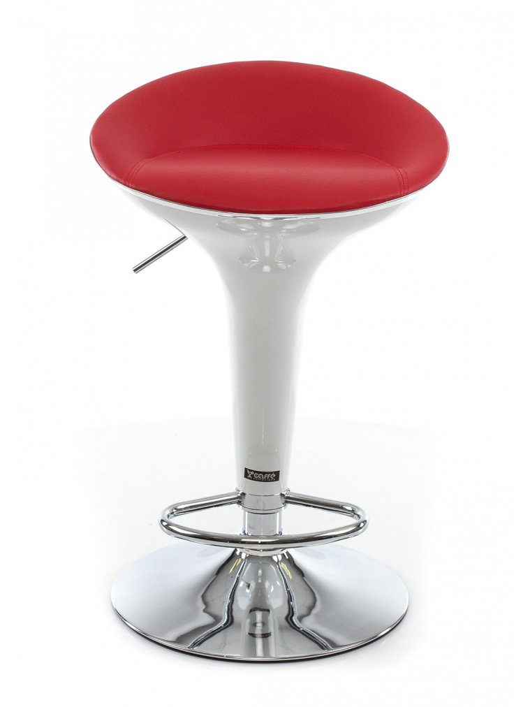 Барный стул Bomba Soft white / red