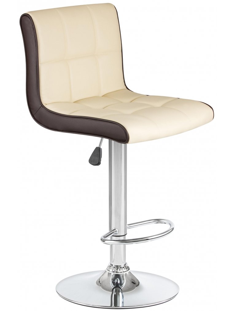 Барный стул 5006-LM Candy кремово-коричневый / хром