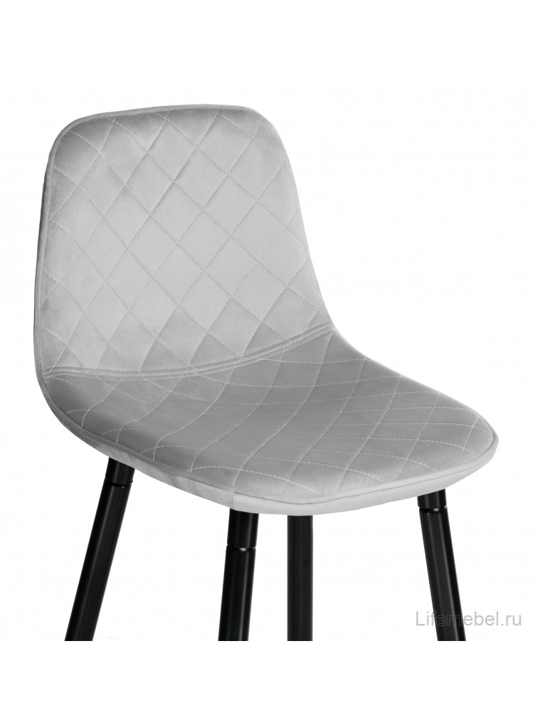 Барный стул Capri light gray / black