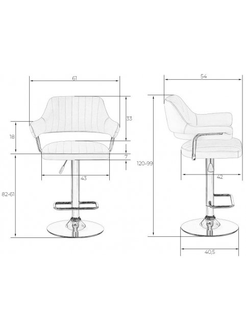 Барный стул 5019-LM Charly белый крокодил / хром
