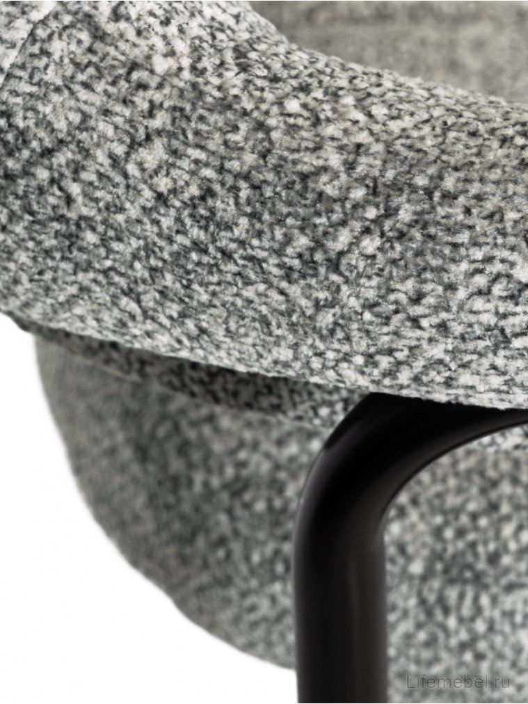 Барный стул Charly Black светло-серый твид / черный