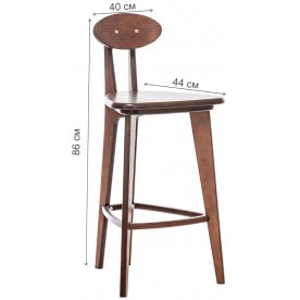 Барный стул четыре ножки прямые