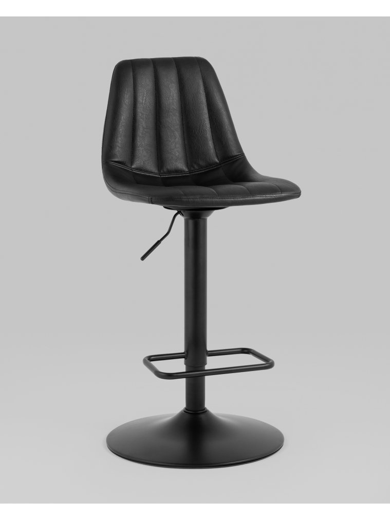 Барный стул Алгор, экокожа, чёрный