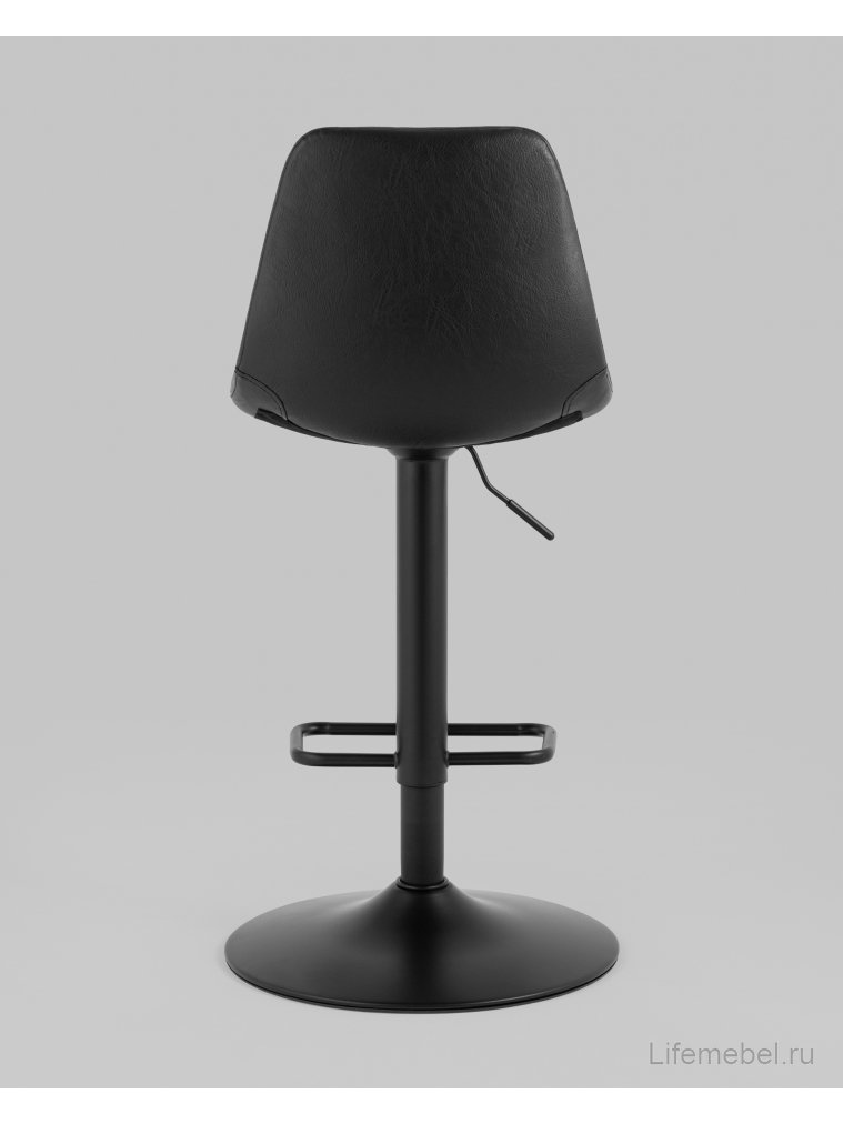 Барный стул Алгор, экокожа, чёрный