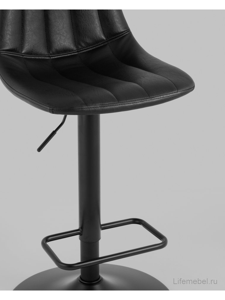 Барный стул Алгор, экокожа, чёрный