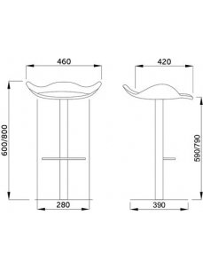 Барный стул Cuba черный / черный