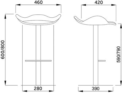 Барный стул Cuba черный / черный