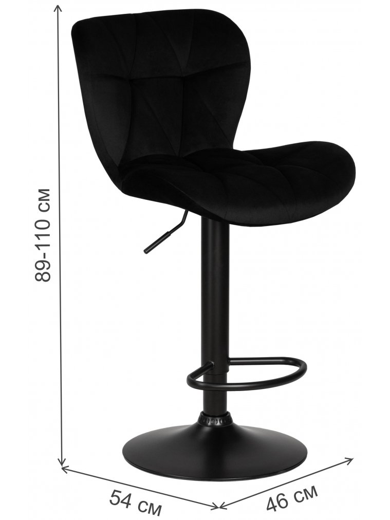 Барный стул Dobrin Barny Black черный велюр mj9-101