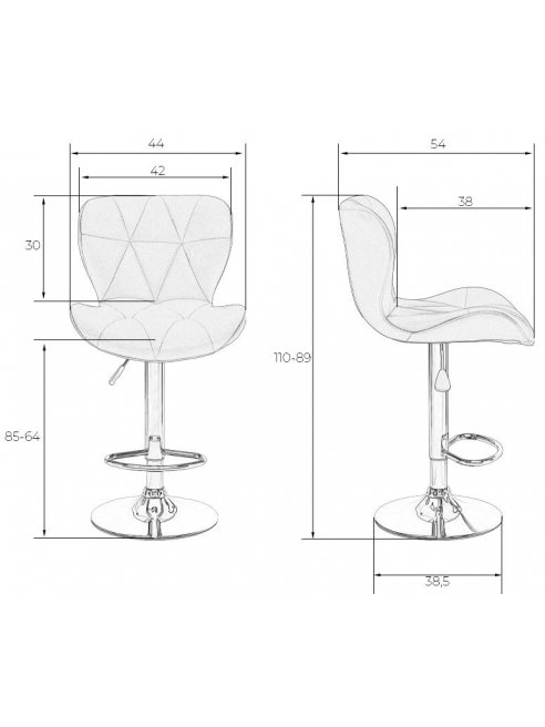 Барный стул Barny Black серый велюр MJ9-75