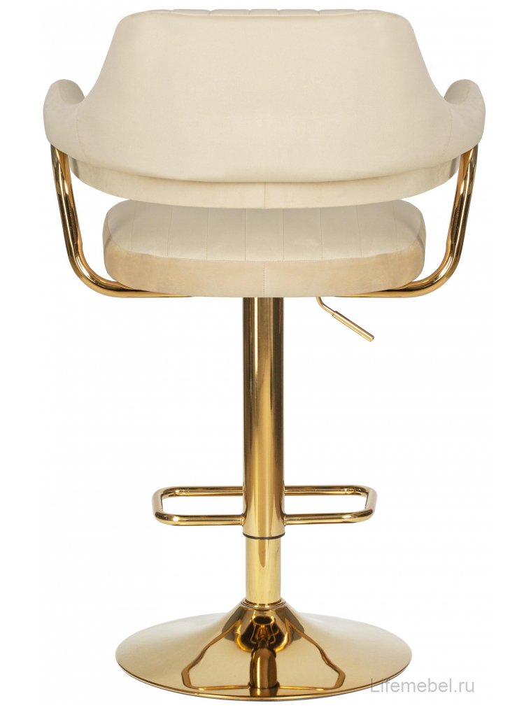 Барный стул Dobrin Charly gold бежевый велюр MJ9-10