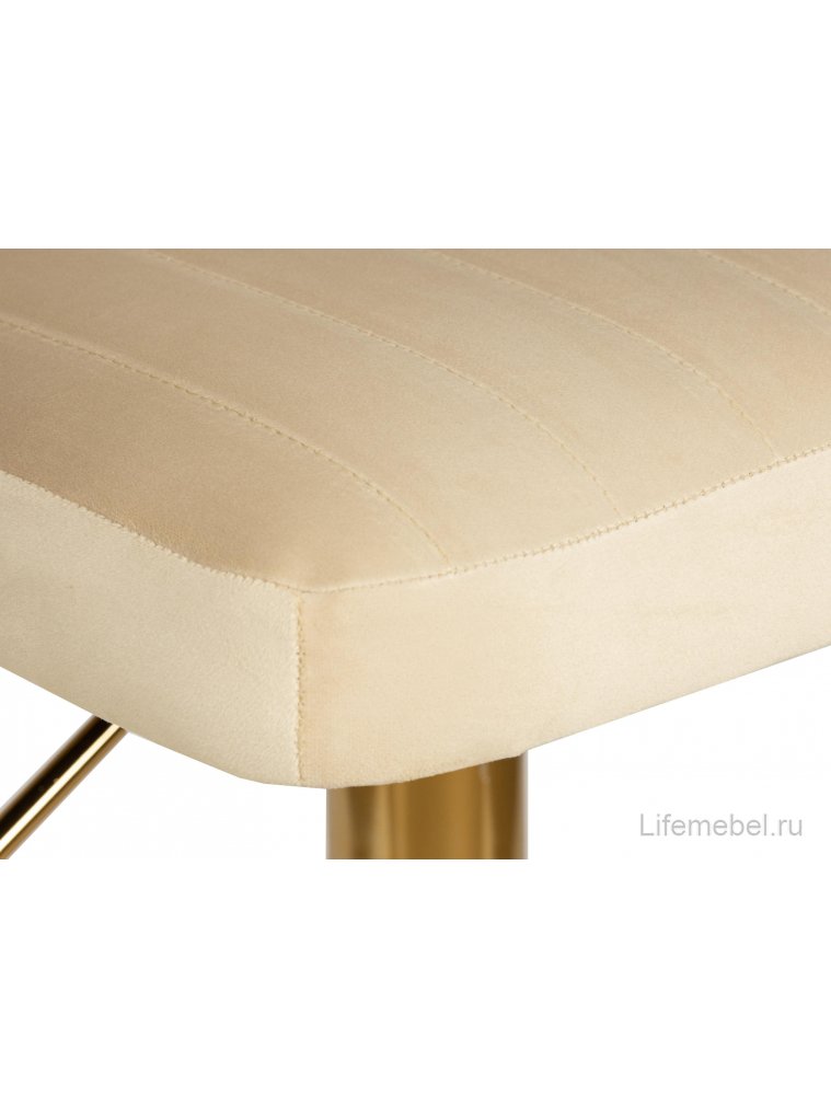 Барный стул Dobrin Charly gold бежевый велюр MJ9-10