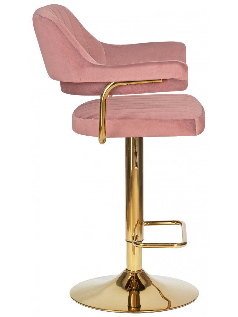Барный стул Dobrin Charly велюр розовый MJ9-32 / gold