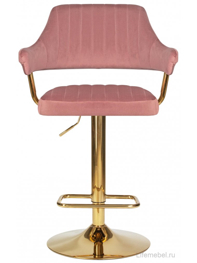 Барный стул Dobrin Charly велюр розовый MJ9-32 / gold