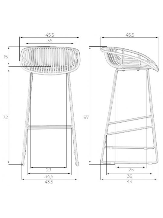 Барный стул Dobrin Frank бежевый