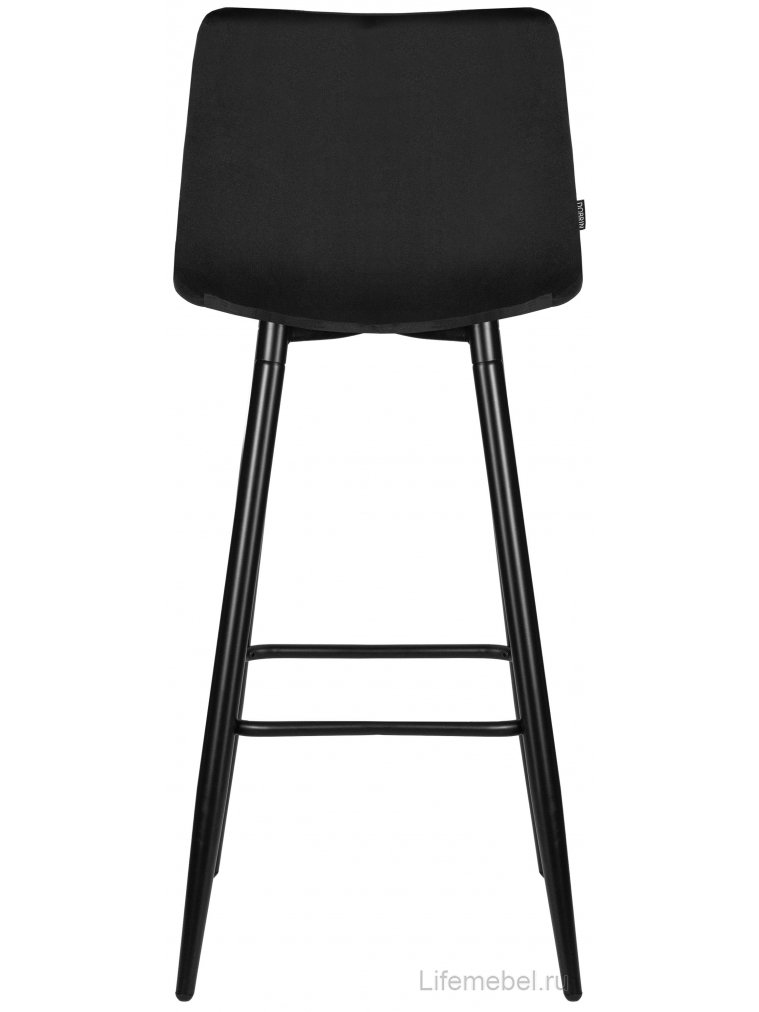 Барный стул Dobrin Nicole черные матовые ножки / черный велюр 108-77