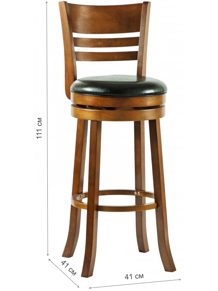Барный стул William Bar шоколад чёрный