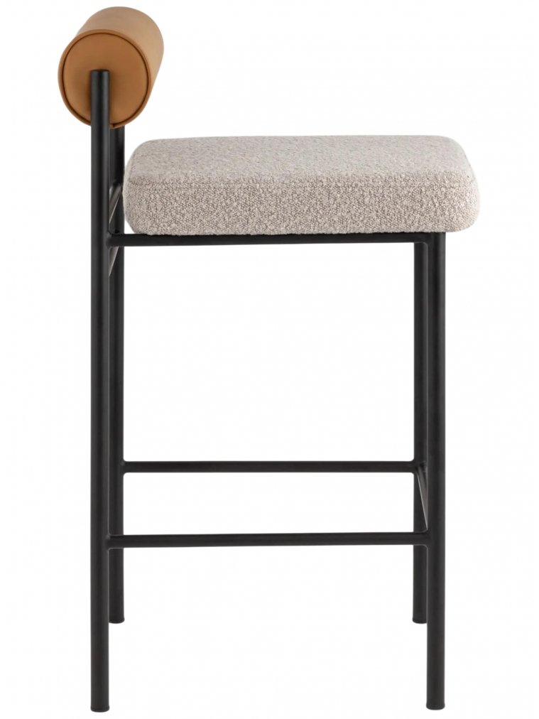 Барный стул Эдвард бежевый / коричневый