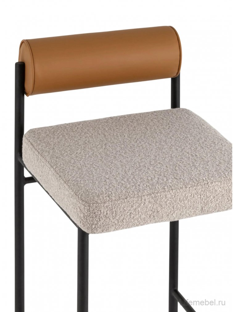 Барный стул Эдвард бежевый / коричневый