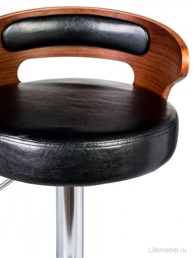 Барный стул Fred коричневое дерево / черный