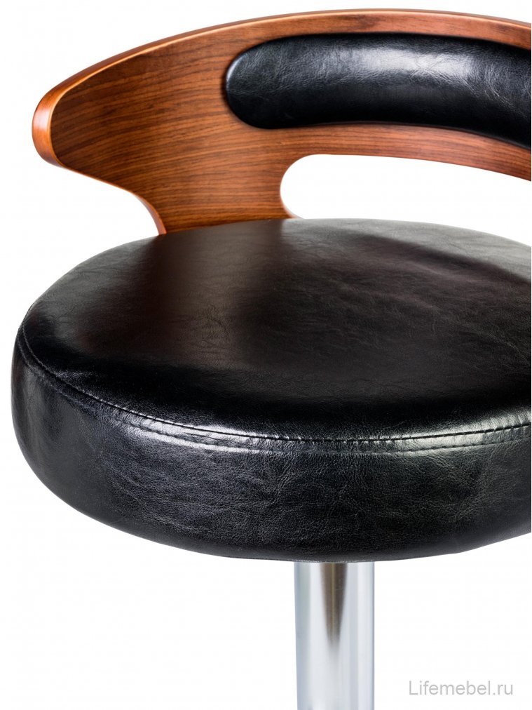 Барный стул Fred коричневое дерево / черный