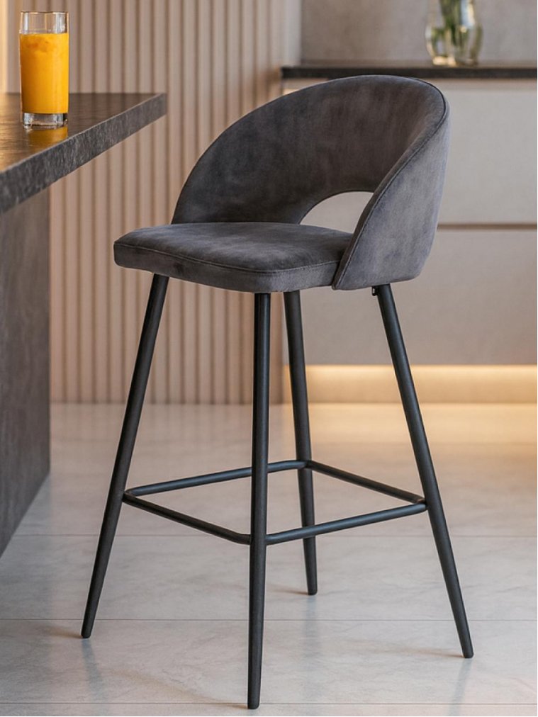 Барный стул H-96 серый