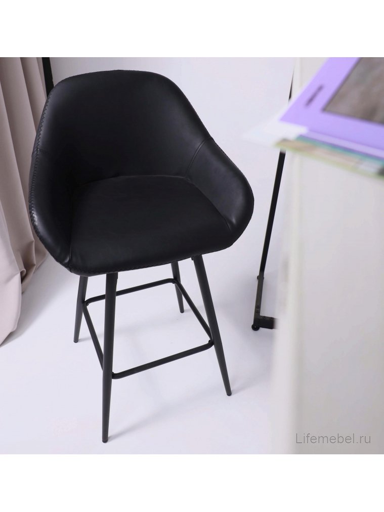Барный стул Jersey черный винтажный