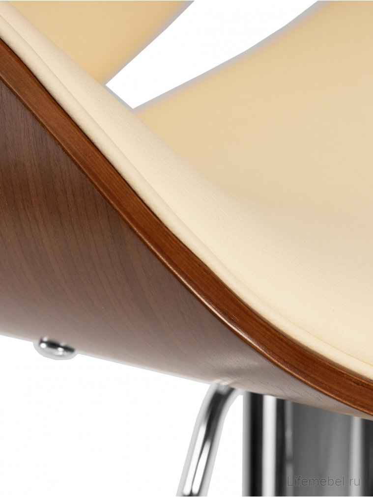 Барный стул Karter коричневое дерево / кремовый