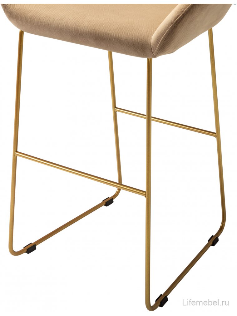 Барный стул Kent Diag beige / линк золото