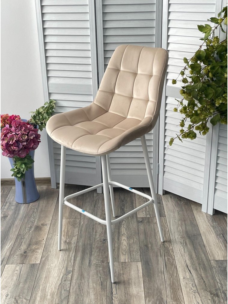 Барный стул Хофман бежевый H-06 / белый