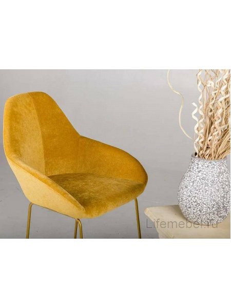 Барный стул Kent желтый / линк золото