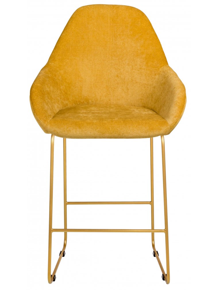 Барный стул Kent желтый / линк золото