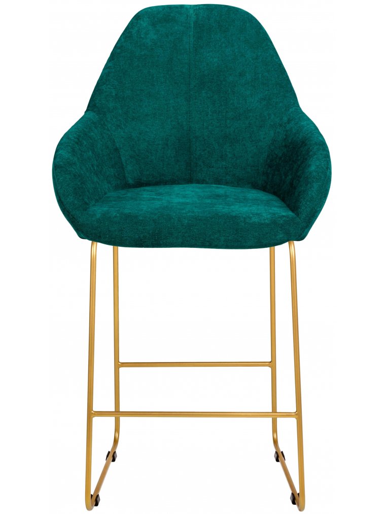 Барный стул Kent Линк изумрудный / золото