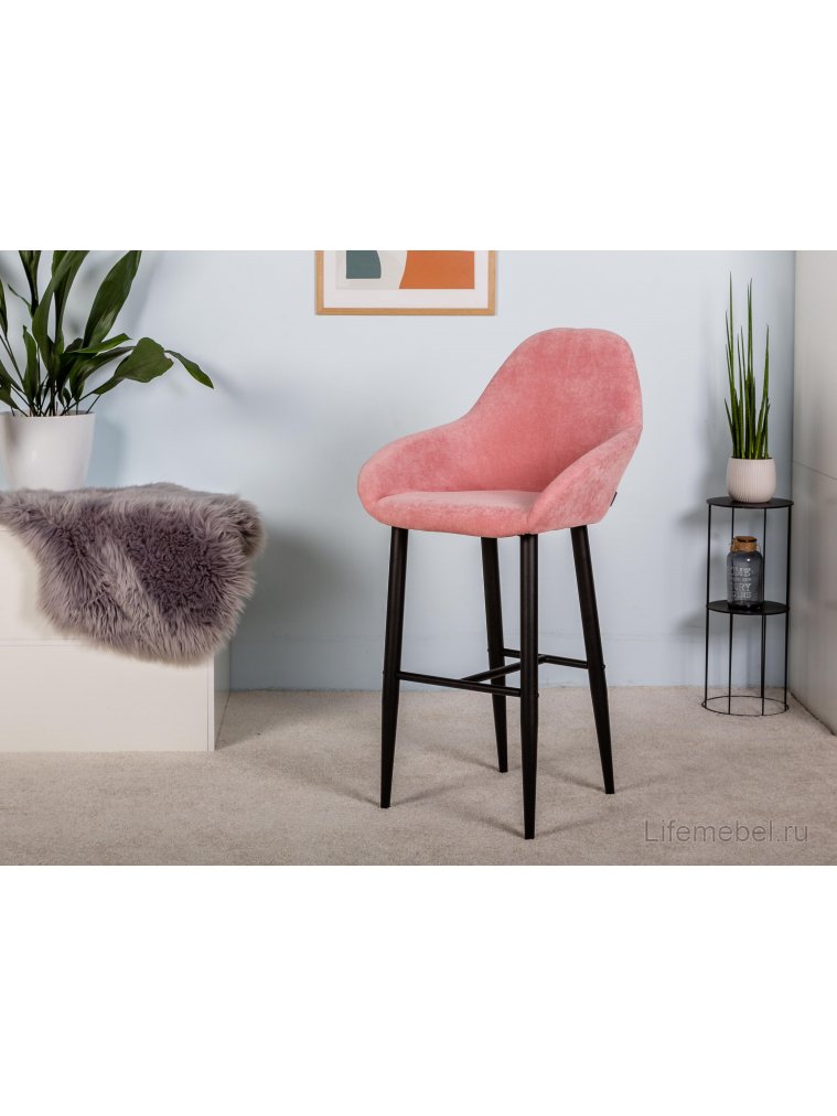 Барный стул Kent розовый / черный