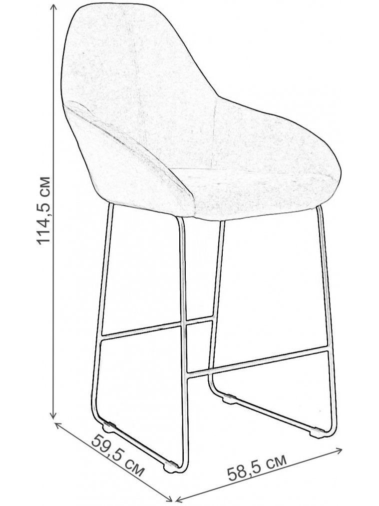 Барный стул / Кресло Kent Жёлт / Линк Золото